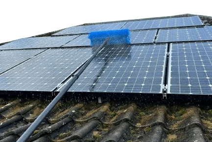 Panels During Clean | How Do We Clean Your Panels | The Green Way Solar